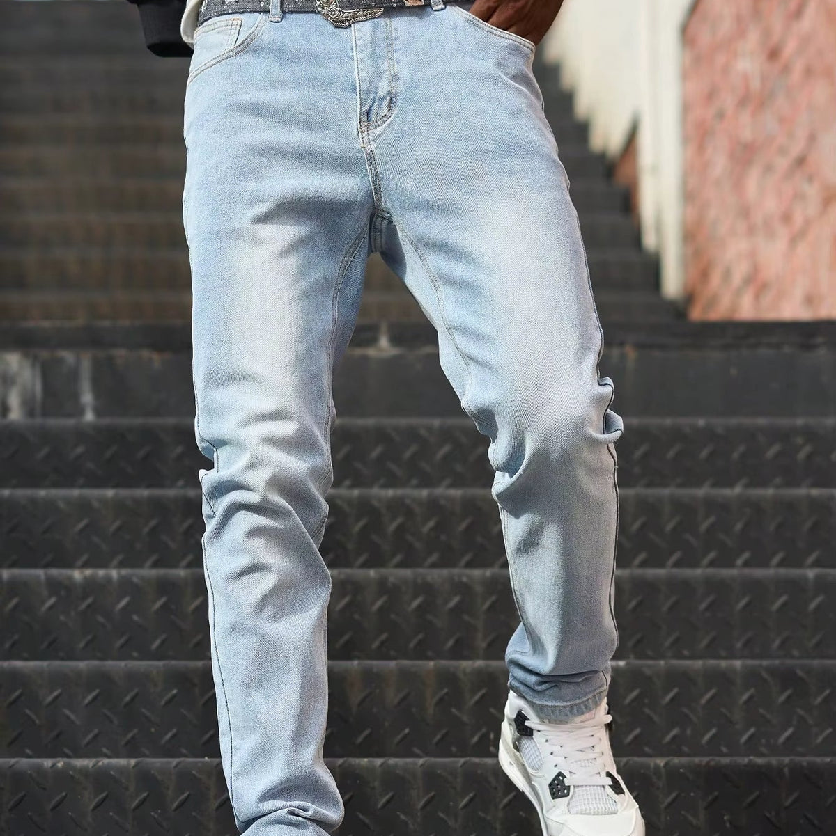 Light Wash Slim-Fit Jeans