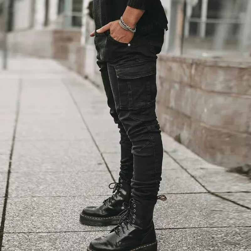 Black Cargo Skinny Jeans