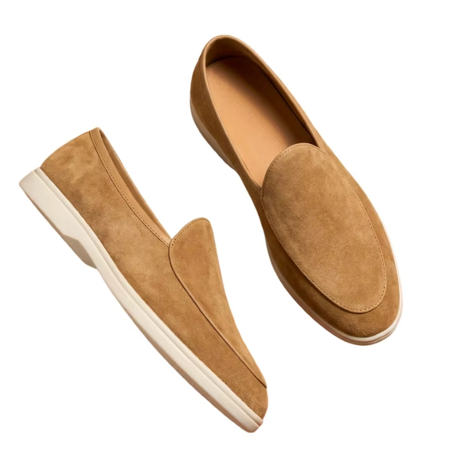 Tan Suede Loafers