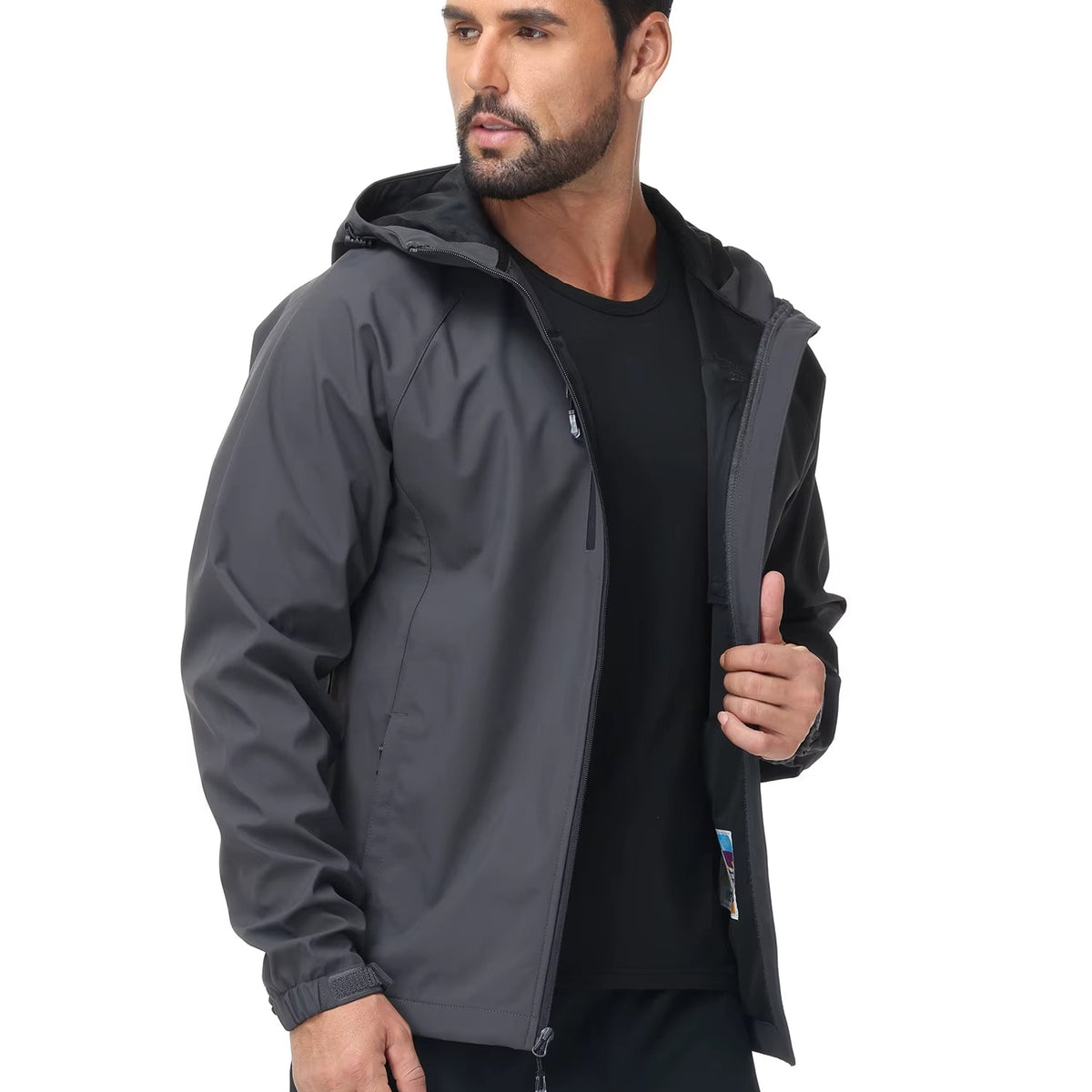 Two-Tone Softshell Hooded Jacket